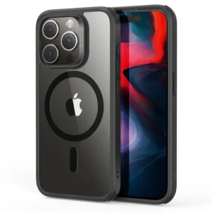 iPhone 15 Pro Max ESR Hybrid Magnetic Clear Black Case
