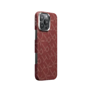 iPhone 16Pro-Pitaka Ultra Slim Monogram Case Red Gold